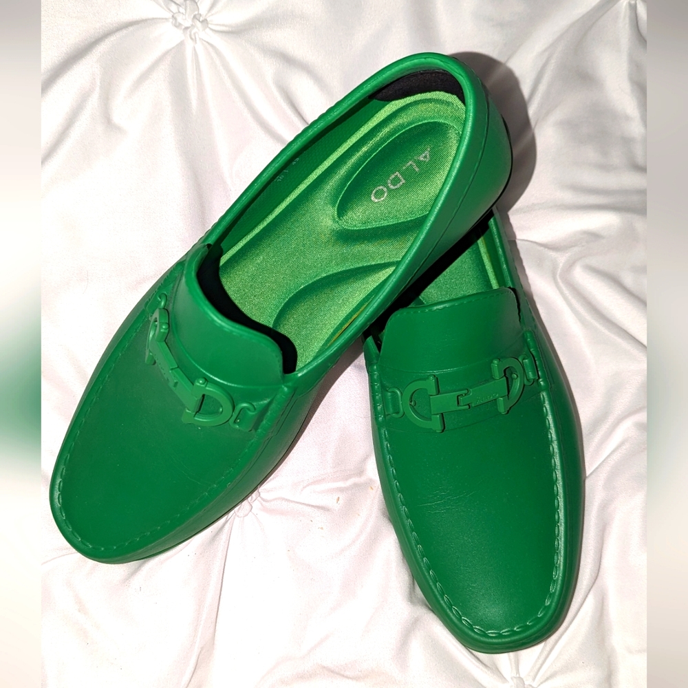 ALDO Green Gaffdan Mens Driving Shoes Sz 10